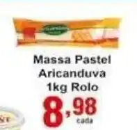 Rossi Supermercado Massa Pastel Aricanduva 1kg Rolo oferta