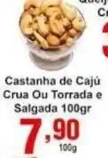 Rossi Supermercado Castanha de Caju Crua Ou Torrada e Salgada 100g oferta