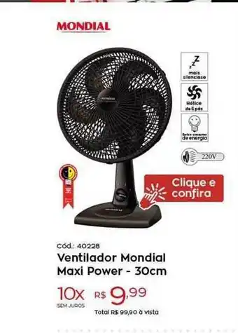 Ventilador Mondial Maxi Power 30 Cm