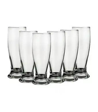 Freitas Varejo Jogo de copos chopp vidro 6 peças útil bazar 230ml rf205 oferta