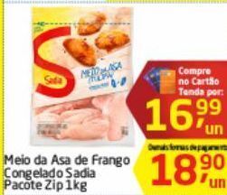 Tenda Atacado Meio da asa de frango sadia 1kg oferta