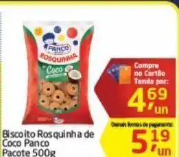 Tenda Atacado Biscoitos rosquinha de coco panco 500g oferta