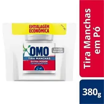 X Supermercados Tira manchas pó omo extra poder roupas brancas refil 380g oferta