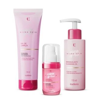 Eudora Combo niina skin: cleasing oil + hidra gel + gel de limpeza oferta