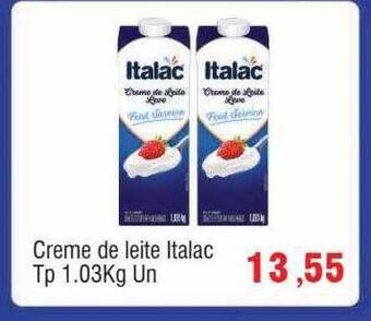 Spani Atacadista Creme de leite italac tp oferta