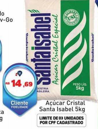 Tonin Superatacado Açúcar cristal santa isabel oferta