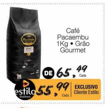 Supermercado Dalben Café pacaembu 1kg grão gourmet oferta
