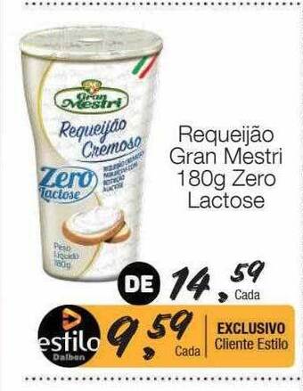 Requeijão gran mestri zero lactose