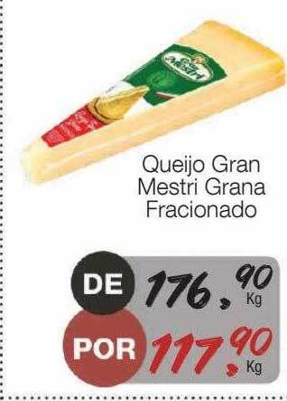 Supermercado Dalben Queijo gran mestri grana fracionado oferta