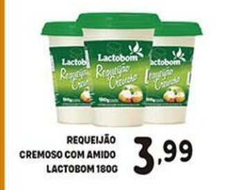 Requeijao Cremoso com Amido Lactobom 180g oferta na Bom Dia Requeijao Cremoso com Amido Lactobom 180g oferta na Bom Dia
