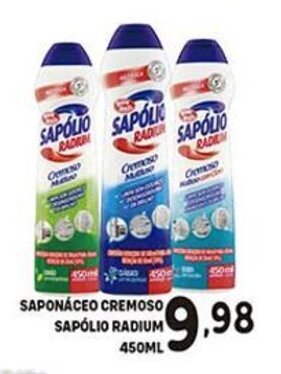 Saponaceo Cremoso Sapolio Radium 450ml oferta na Bom Dia Saponaceo Cremoso Sapolio Radium 450ml oferta na Bom Dia
