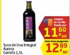 Tenda Atacado Suco de uva integral aurora 1,5l oferta