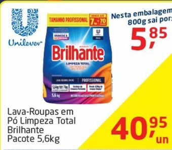 Tenda Atacado Lava roupas em pó brilhante 5,6kg oferta