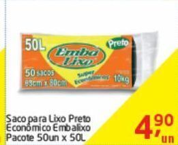 Tenda Atacado Sacos de lixo embalixo 50un x 50l oferta