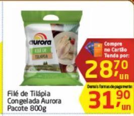 Tenda Atacado Filé de tilápia aurora 800g oferta