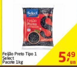 Tenda Atacado Feijão preto tipo 1 select 1kg oferta
