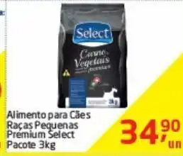 Tenda Atacado Alimento para cães select 3kg oferta