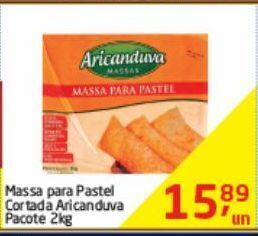 Tenda Atacado Massa para pastel cortada aricanduva 2kg oferta