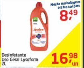 Tenda Atacado Desinfetante uso geral lysoform 2l oferta