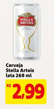 Cerveja Stella Artois lata 269ml