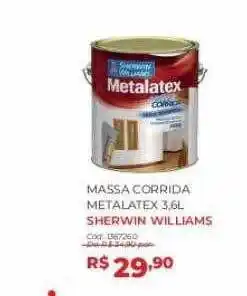Amoedo Massa corrida metalatex 3.6l oferta