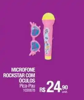 Microfone rockstar com óculos pica-pau