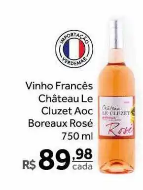 Verdemar Supermercado Vinho francês château le cluzet aoc boreau rosé oferta