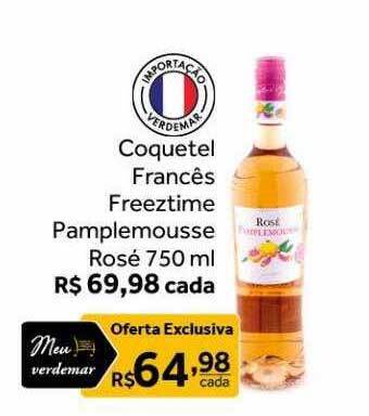 Verdemar Supermercado Coquetel francês freeztime pamplemousse rosé oferta