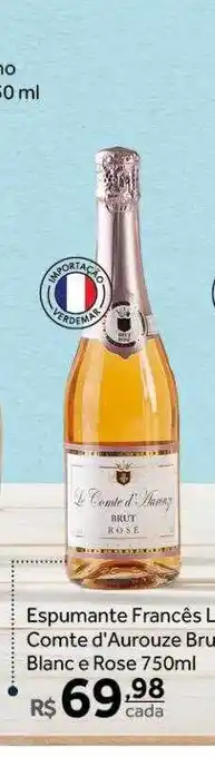 Verdemar Supermercado Espumante francês la comte d'aurouze brut blanc e rose oferta