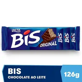 Chocolate ao leite bis lacta 126g
