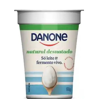 Super Lagoa Iogurte danone natural 160g desnatado oferta