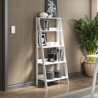Leroy Merlin Estante escada para livros com 4 prateleiras madesa oferta