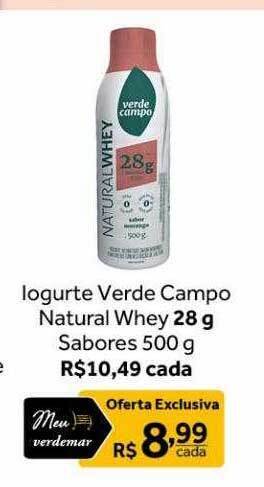 Verdemar Supermercado Iogurte verde campo natural whey sabores oferta