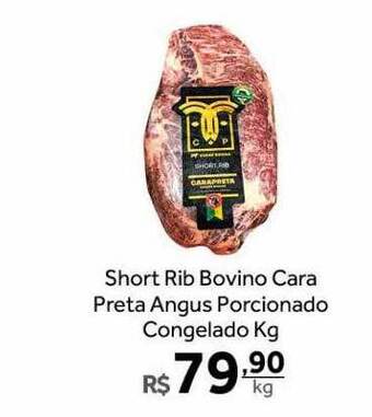 Verdemar Supermercado Short rib bovino cara preta angus porcionado congelado oferta