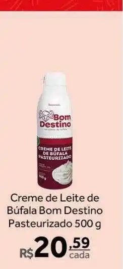 Creme de leite de búfala bom destino pasteurizado