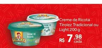 Verdemar Supermercado Creme de ricota tirolez tradicional ou light oferta