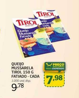 Cooper Queijo mussarela tirol fatiado - cada oferta