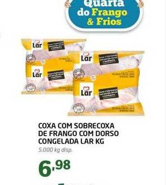 Cooper Coxa com sobrecoxa de frango com dorso congelada lar oferta