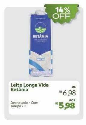 Hiperideal Supermercados Leite longa vida betânia oferta