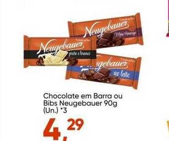 Chocolate em barra ou bibs neugebauer
