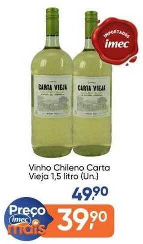 Imec Supermercados Vinho chileno carta vieja oferta