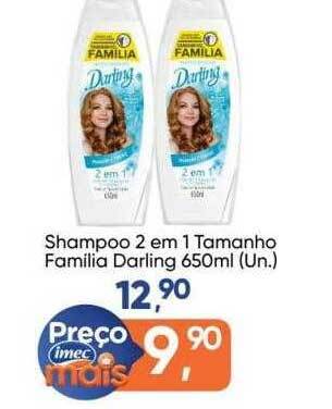 Shampoo 2 em 1 tamanho familia darling