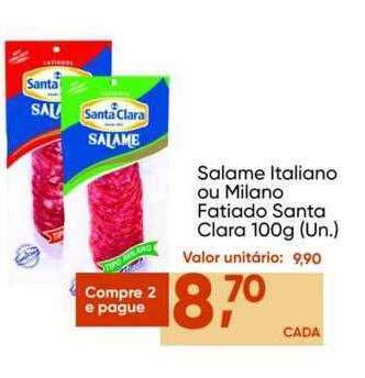 Imec Supermercados Salame italiano ou milano fatiado santa clara oferta
