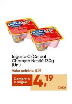 Imec Supermercados Iogurte c cereal chamyto nestlé oferta