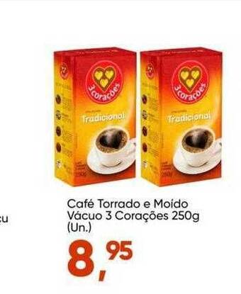 Imec Supermercados Café torrado e moído vacuo 3 corações oferta