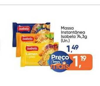 Imec Supermercados Massa instantânea isabela oferta
