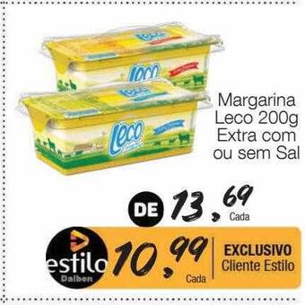 Supermercado Dalben Margarina leco extra com ou sem sal oferta