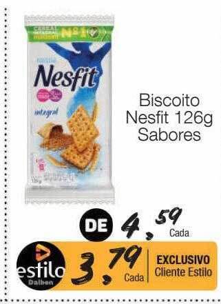 Supermercado Dalben Biscoito nesfit sabores oferta