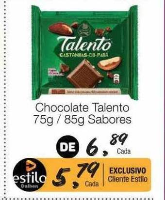 Chocolate talento sabores