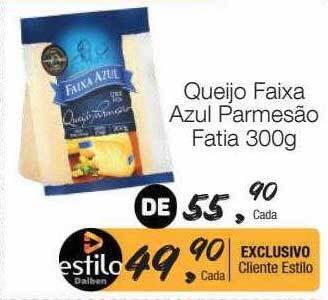 Supermercado Dalben Queijo faixa azul parmesão fatia oferta